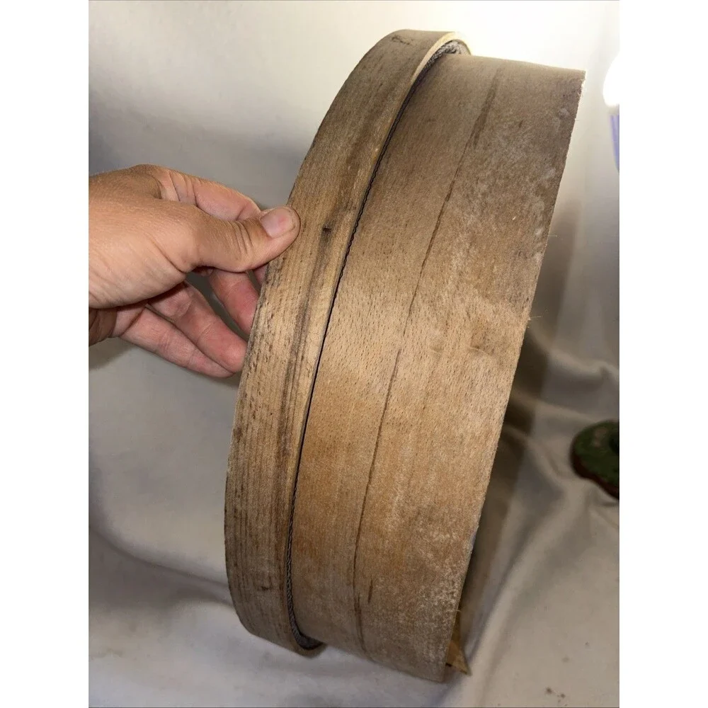 ANTIQUE PRIMITIVE WOOD MESH GRAIN  FLOUR SIFTER SIEVE SCREEN 17 Farmhouse Rustic